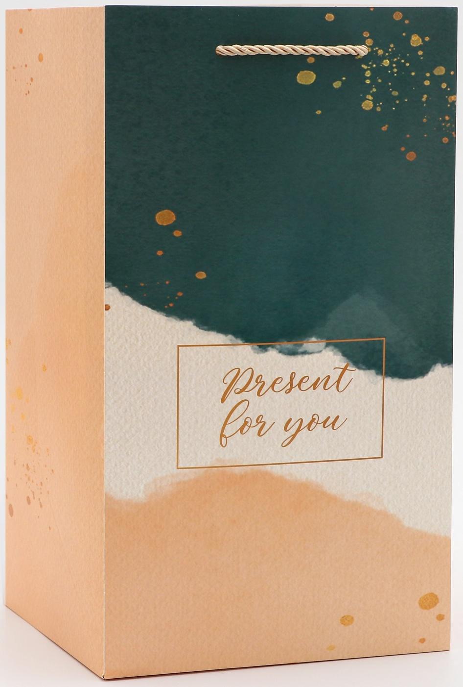 Коробка для цветов с вкладышем, Present, с ручками, 20×20×35 см