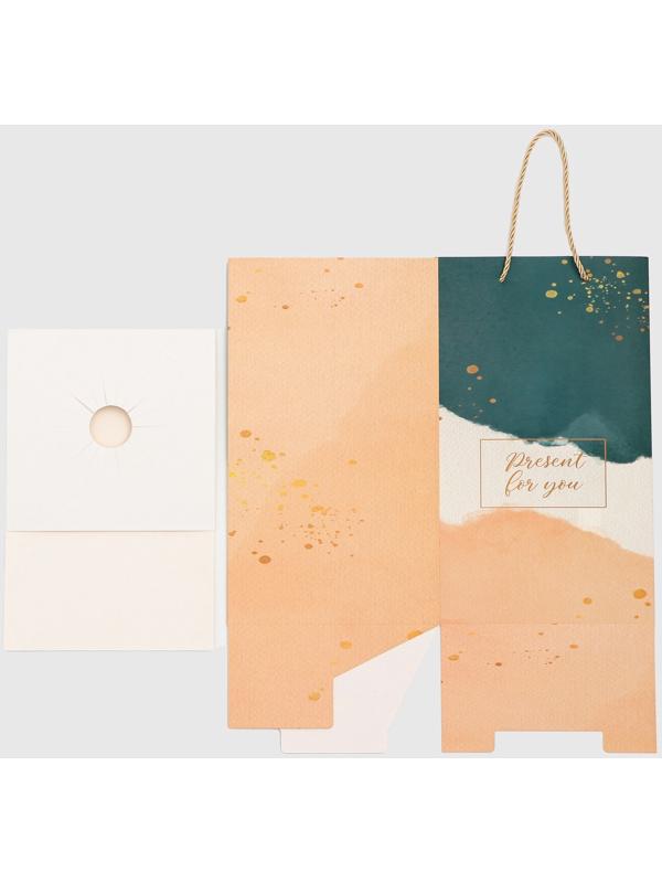 Коробка для цветов с вкладышем, Present, с ручками, 20×20×35 см