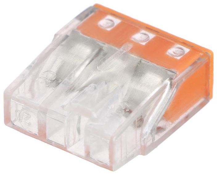 Клемма строительно-монтажная, 2,5 мм2, K-002, 413 3-проводная, набор 10 шт