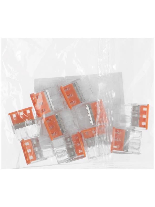 Клемма строительно-монтажная, 2,5 мм2, K-002, 413 3-проводная, набор 10 шт