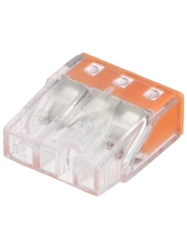 Клемма строительно-монтажная, 2,5 мм2, K-002, 413 3-проводная, набор 10 шт