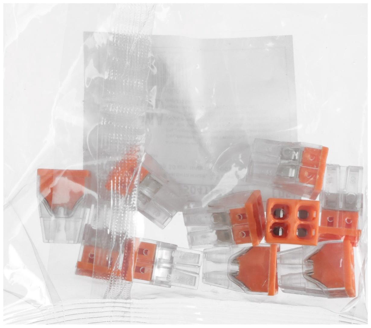 Клемма строительно-монтажная, 2,5 мм2, K-003, 424 4-проводная, набор 10 шт