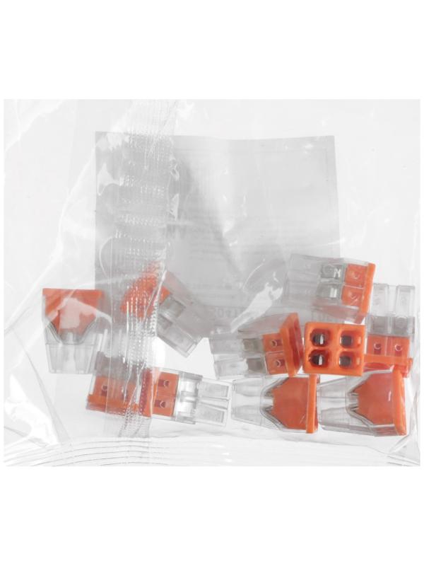 Клемма строительно-монтажная, 2,5 мм2, K-003, 424 4-проводная, набор 10 шт