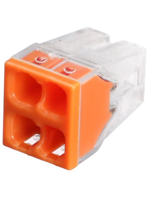 Клемма строительно-монтажная, 2,5 мм2, K-003, 424 4-проводная, набор 10 шт