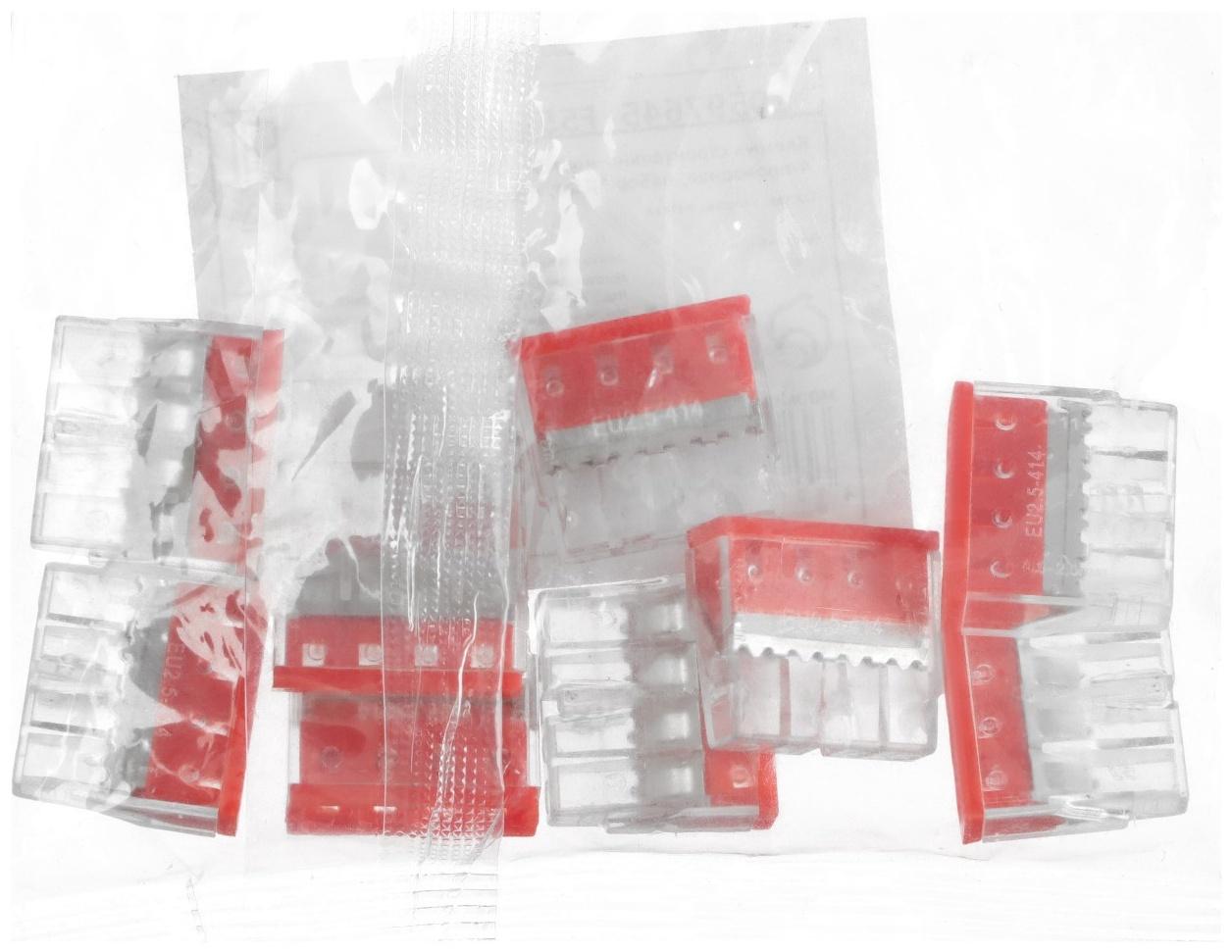 Клемма строительно-монтажная, 2,5 мм2, K-004, 414 4-проводная, набор 10 шт