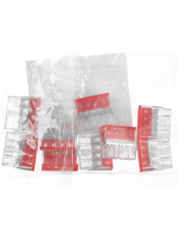 Клемма строительно-монтажная, 2,5 мм2, K-004, 414 4-проводная, набор 10 шт