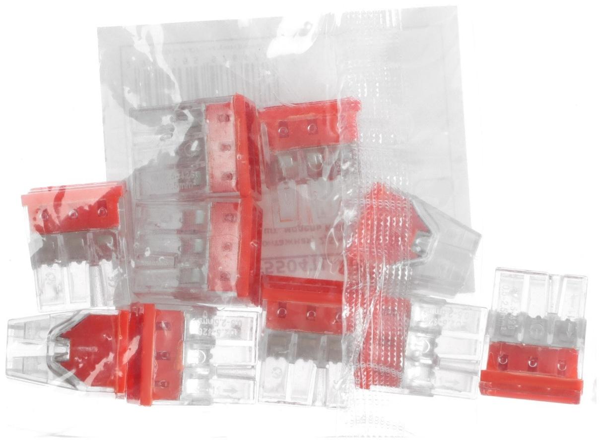 Клемма строительно-монтажная, 2,5 мм2, К-006, 426 6-проводная, набор 10 шт