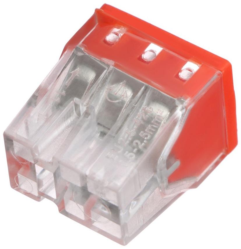 Клемма строительно-монтажная, 2,5 мм2, К-006, 426 6-проводная, набор 10 шт