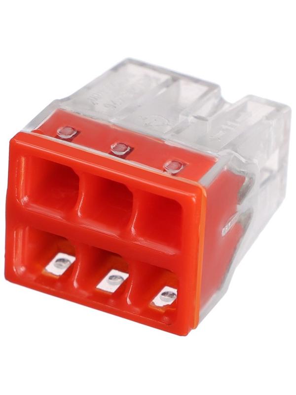 Клемма строительно-монтажная, 2,5 мм2, К-006, 426 6-проводная, набор 10 шт