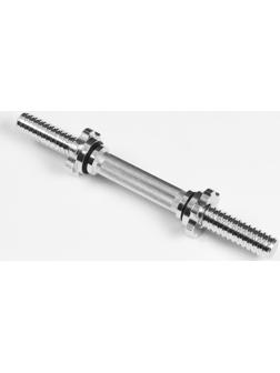 Гриф гантельный, металлический, хромированный, d=28 мм, 30 см