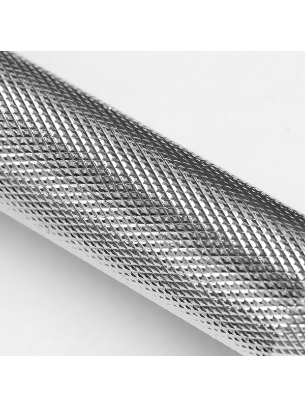 Гриф гантельный, металлический, хромированный, d=28 мм, 30 см