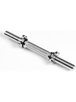 Гриф гантельный, металлический, хромированный, d=28 мм, 35 см