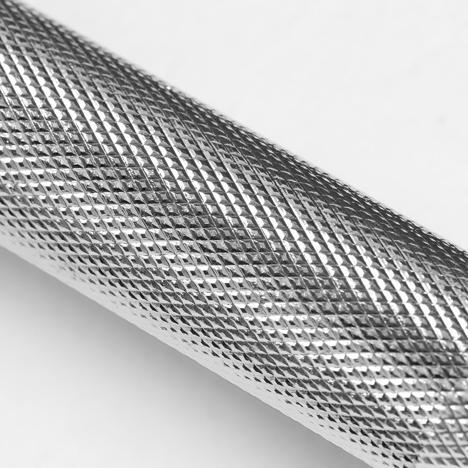 Гриф гантельный, металлический, хромированный, d=28 мм, 40 см