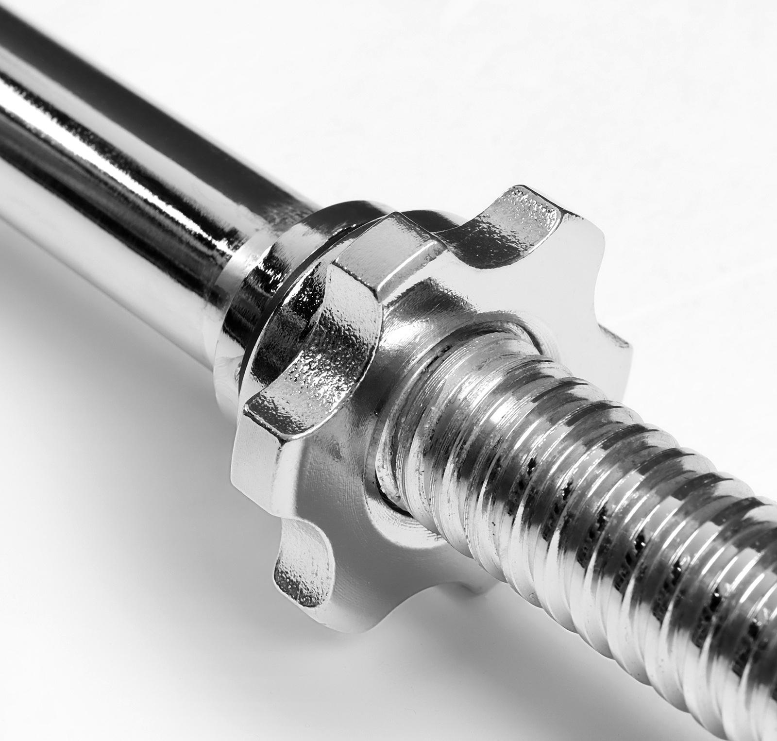 Гриф для штанги прямой, металлический, хромированный, d=28 мм, 120 см