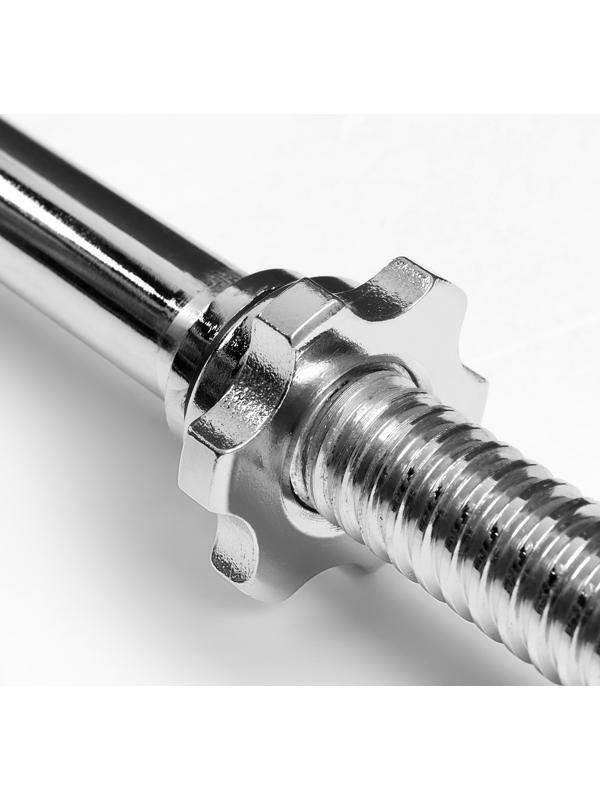 Гриф для штанги прямой, металлический, хромированный, d=28 мм, 120 см