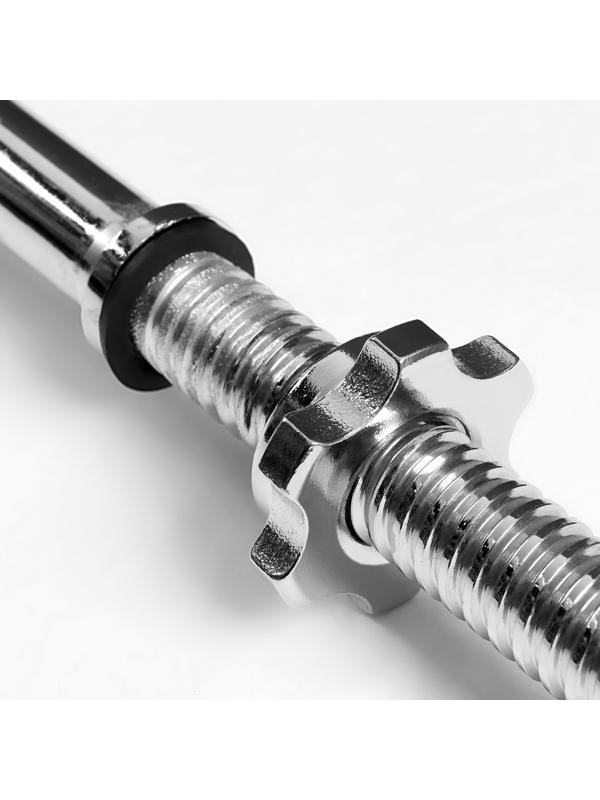 Гриф для штанги прямой, металлический, хромированный, d=28 мм, 120 см