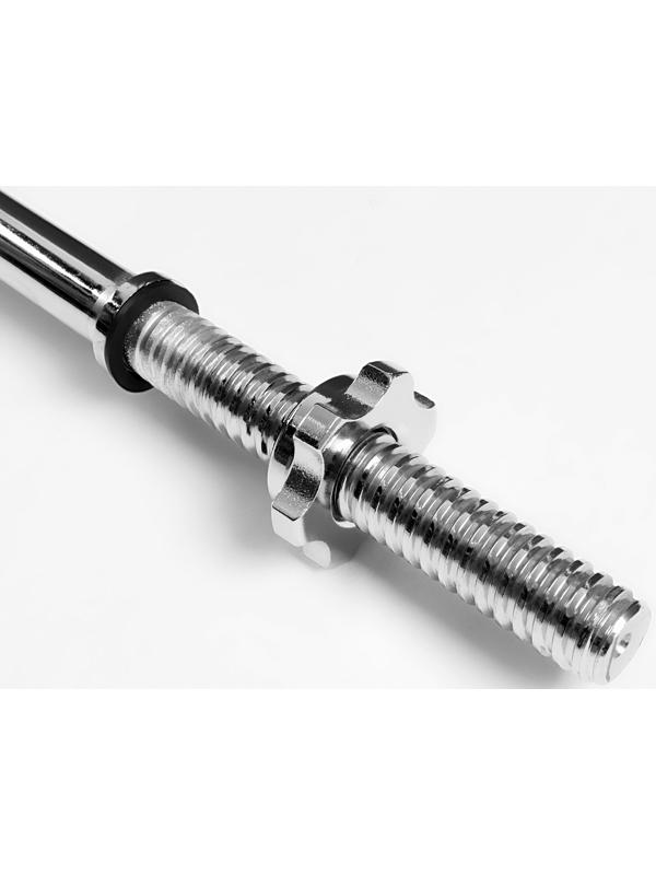 Гриф для штанги прямой, металлический, хромированный, d=28 мм, 120 см