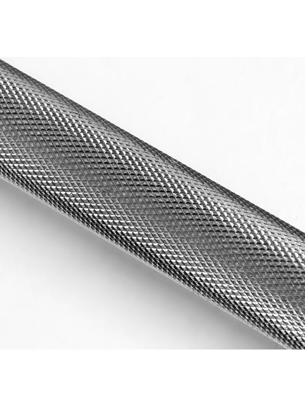 Гриф для штанги прямой, металлический, хромированный, d=28 мм, 120 см