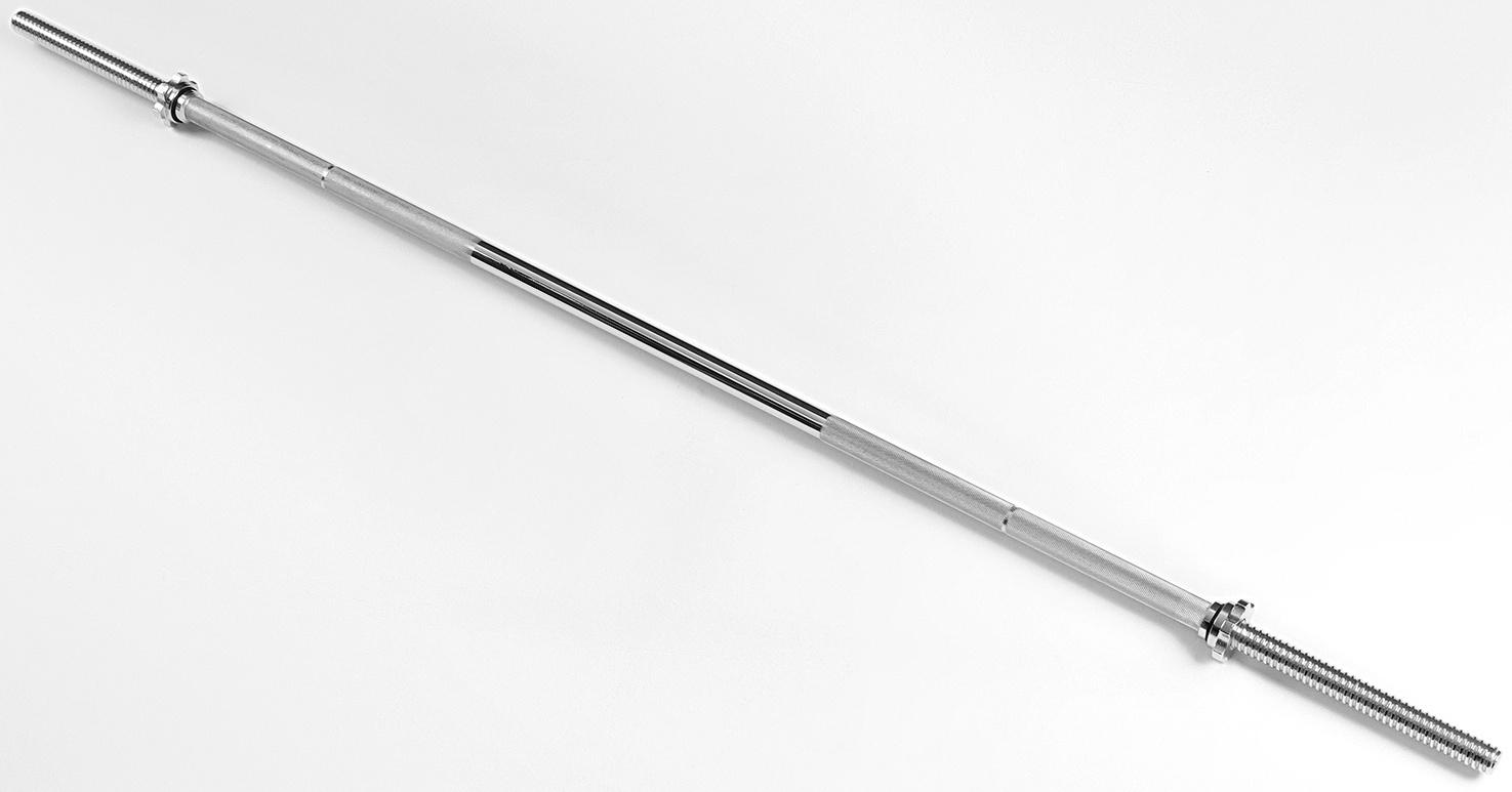 Гриф для штанги прямой, металлический, хромированный, d=28 мм, 180 см