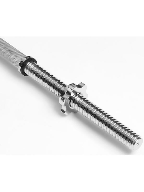 Гриф для штанги прямой, металлический, хромированный, d=28 мм, 180 см