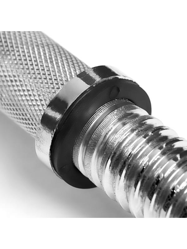 Гриф для штанги прямой, металлический, хромированный, d=28 мм, 180 см