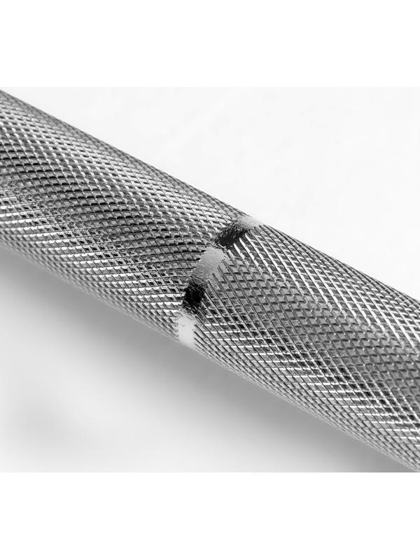 Гриф для штанги прямой, металлический, хромированный, d=28 мм, 180 см