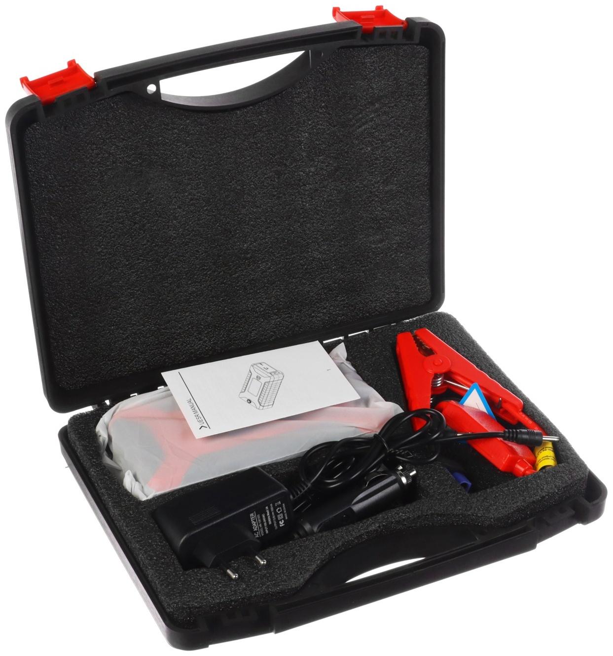 Пуско-зарядное устройство 6000 мАч, 3 LED, 4USB, DC 12V