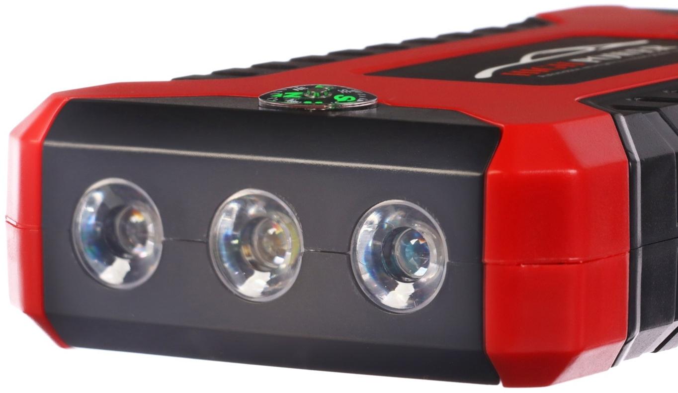 Пуско-зарядное устройство 6000 мАч, 3 LED, 4USB, DC 12V