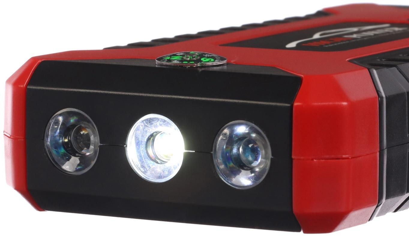 Пуско-зарядное устройство 6000 мАч, 3 LED, 4USB, DC 12V