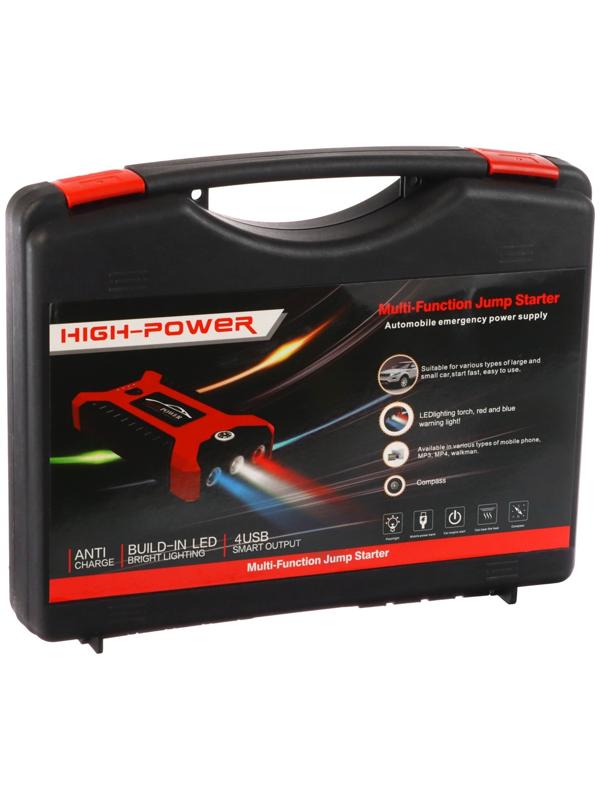 Пуско-зарядное устройство 6000 мАч, 3 LED, 4USB, DC 12V