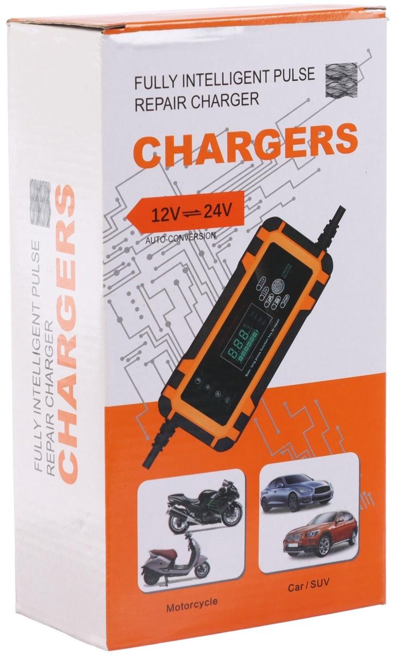 Зарядное устройство АКБ 12-24 В, 6 А, автомат, 220 В, 180 Вт, провода 60 см