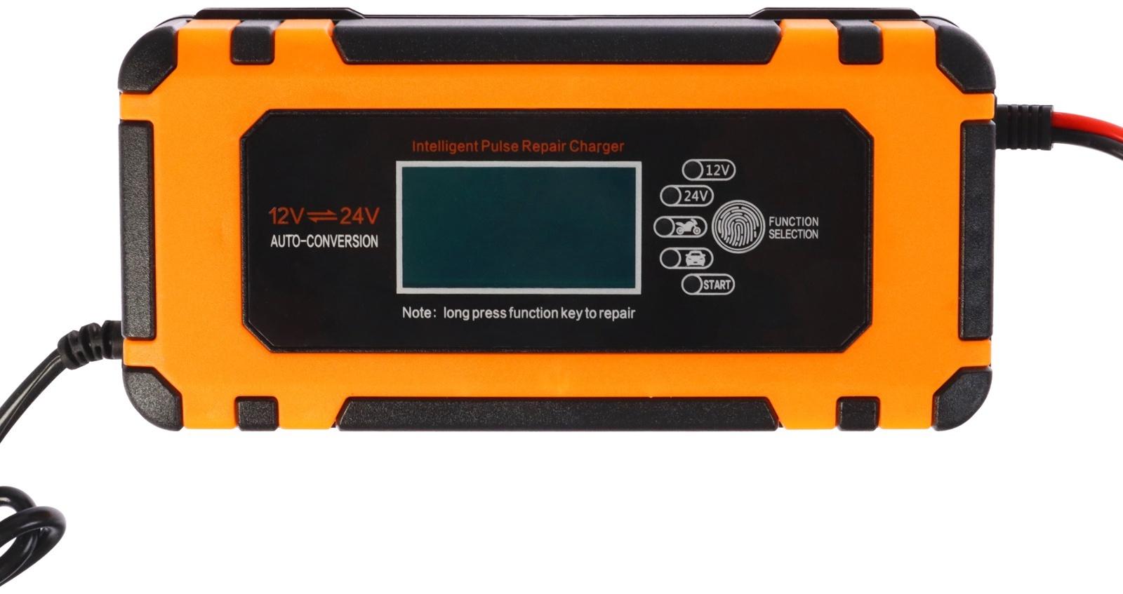 Зарядное устройство АКБ 12-24 В, 6 А, автомат, 220 В, 180 Вт, провода 60 см