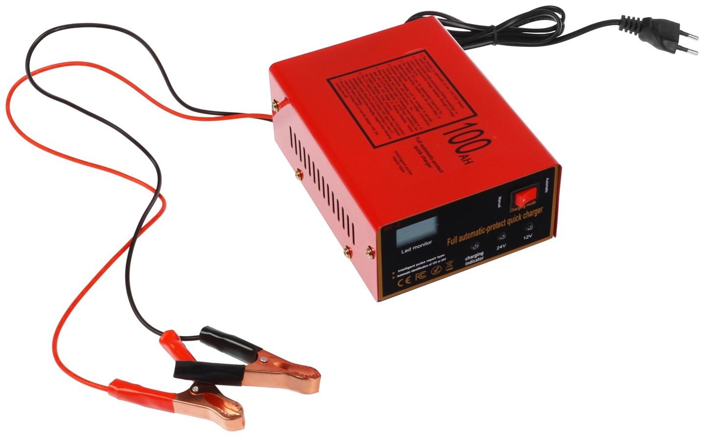 Зарядное устройство АКБ 12-24 В, 6-100 А/ч, автомат, 220 В, 200 Вт