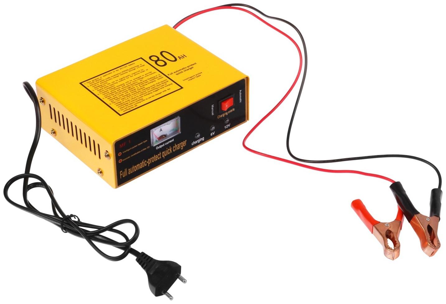 Зарядное устройство АКБ 6-12 В, 6-80 А/ч, автомат, 220 В, 180 Вт