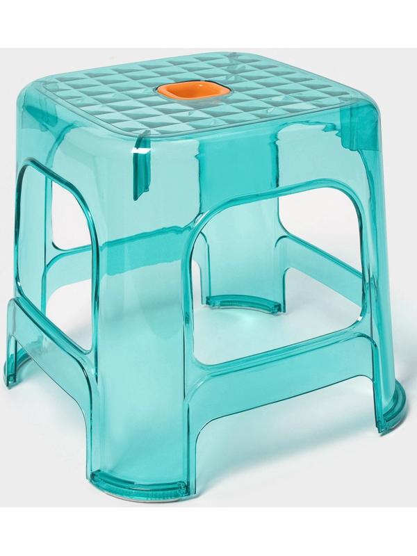 Табурет - подставка «Кристалл», пластик, 25.5×23.4 см, голубой