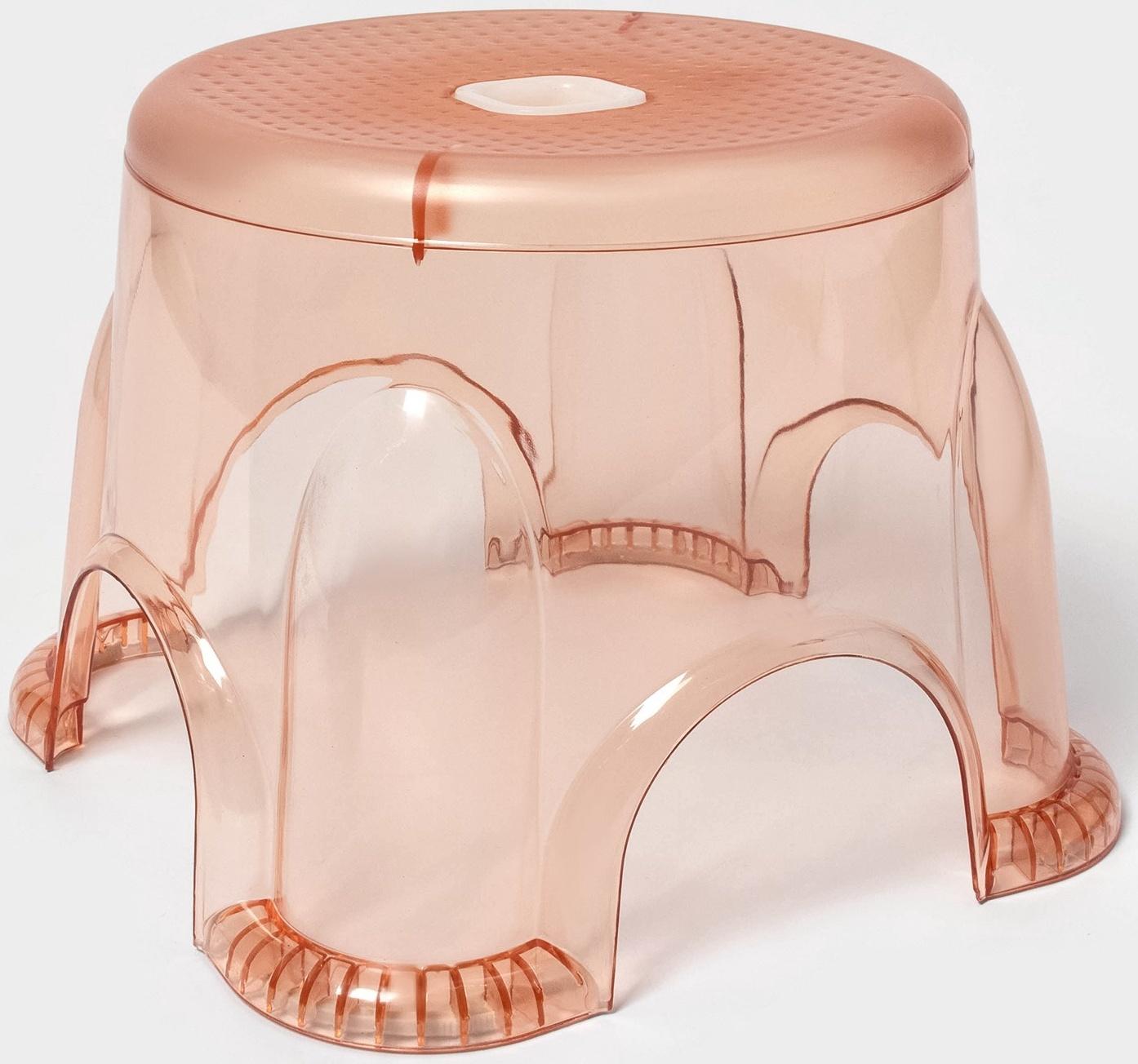 Табурет-подставка «Рубин», пластик, 26×20 см, персиковый