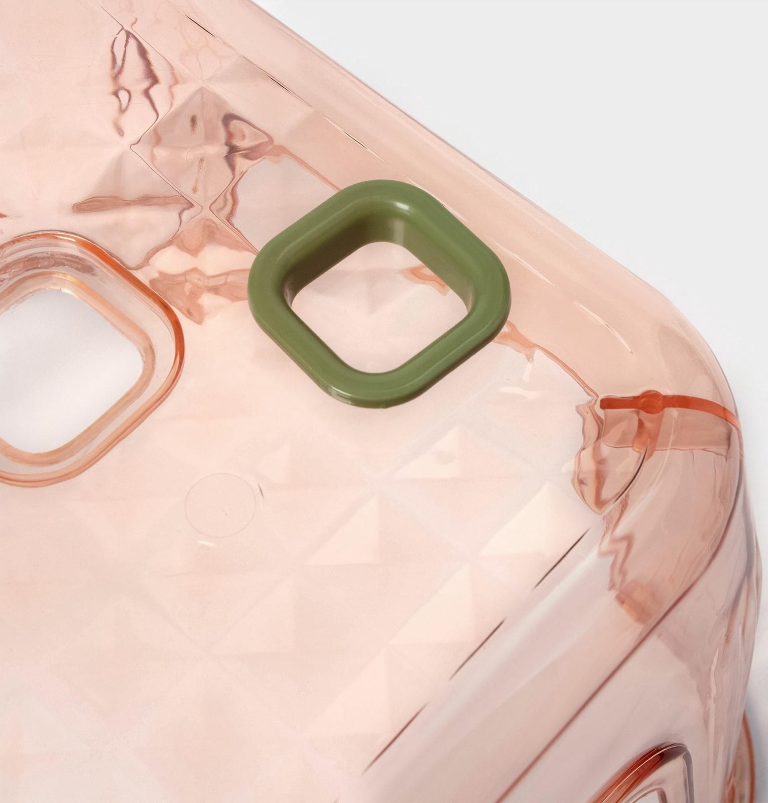 Табурет-подставка «Кристалл», пластик, 31×26×22.3 см, персиковый