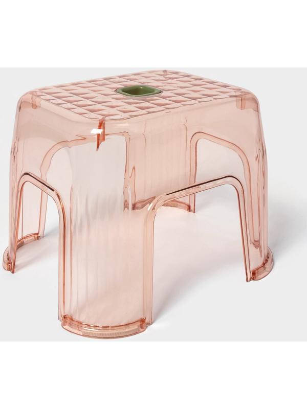 Табурет-подставка «Кристалл», пластик, 31×26×22.3 см, персиковый