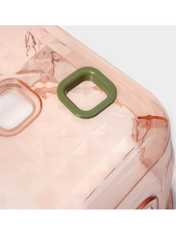 Табурет-подставка «Кристалл», пластик, 31×26×22.3 см, персиковый