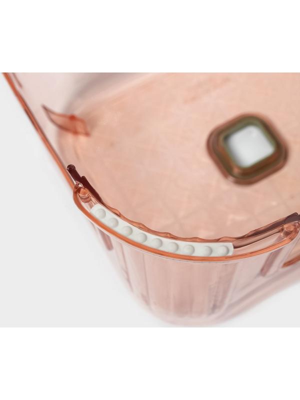 Табурет-подставка «Кристалл», пластик, 31×26×22.3 см, персиковый