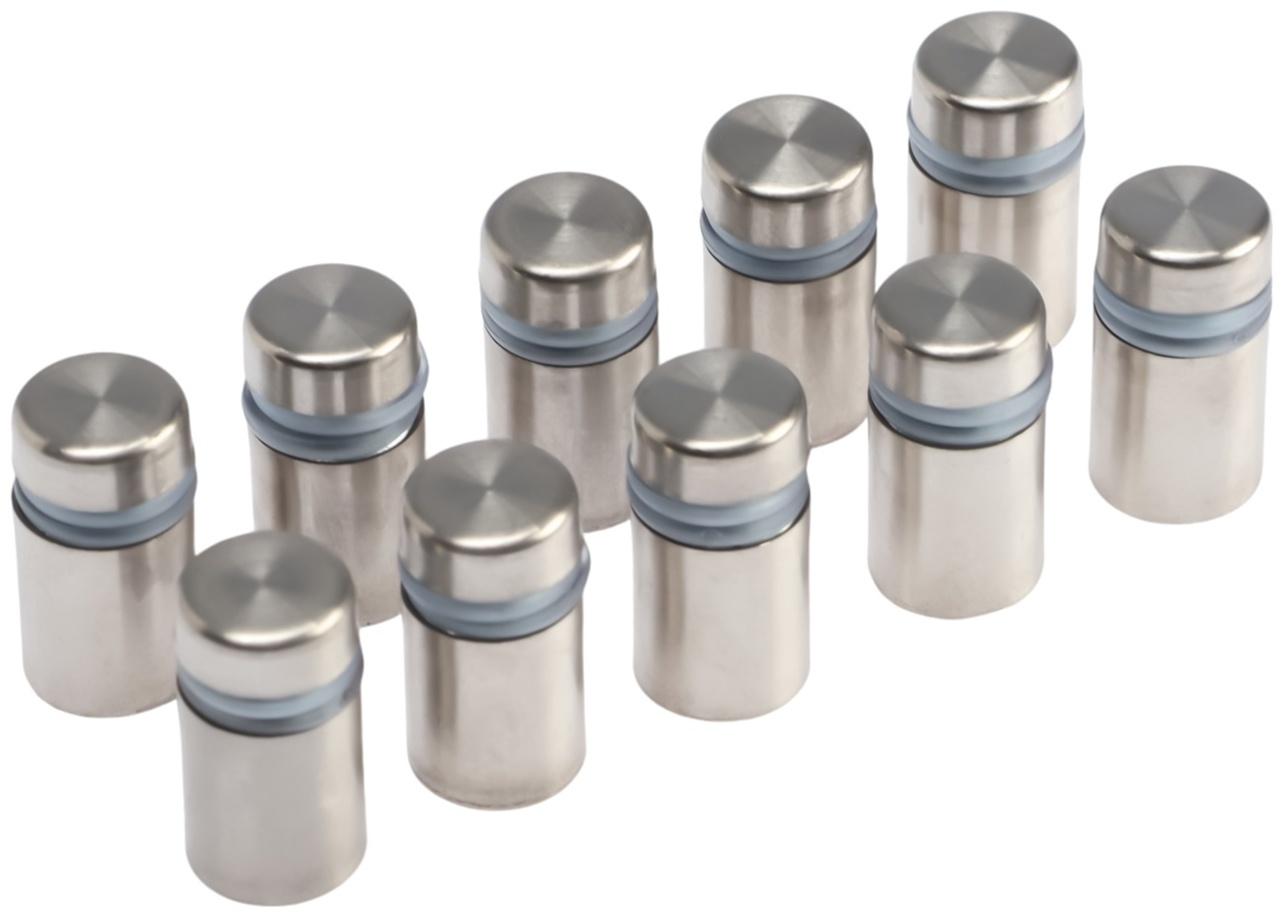 Дистанционный держатель для табличек, 12×20 мм, цвет матовый никель, набор 10 шт.