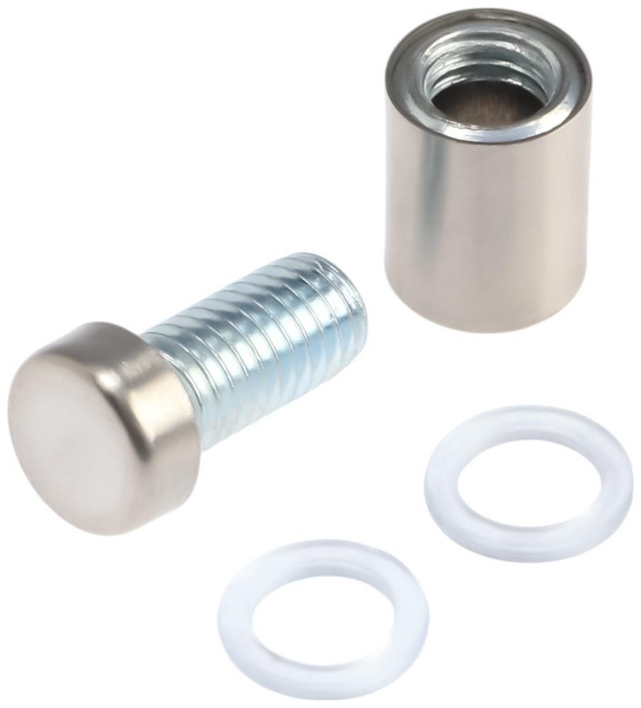 Дистанционный держатель для табличек, 12×20 мм, цвет матовый никель, набор 10 шт.