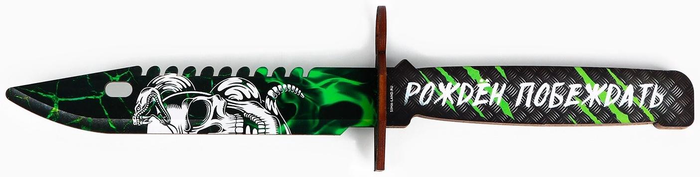 Деревянное оружие «Зеленый» нож кастет, нож-штык, нож тычковый, нож с крюком