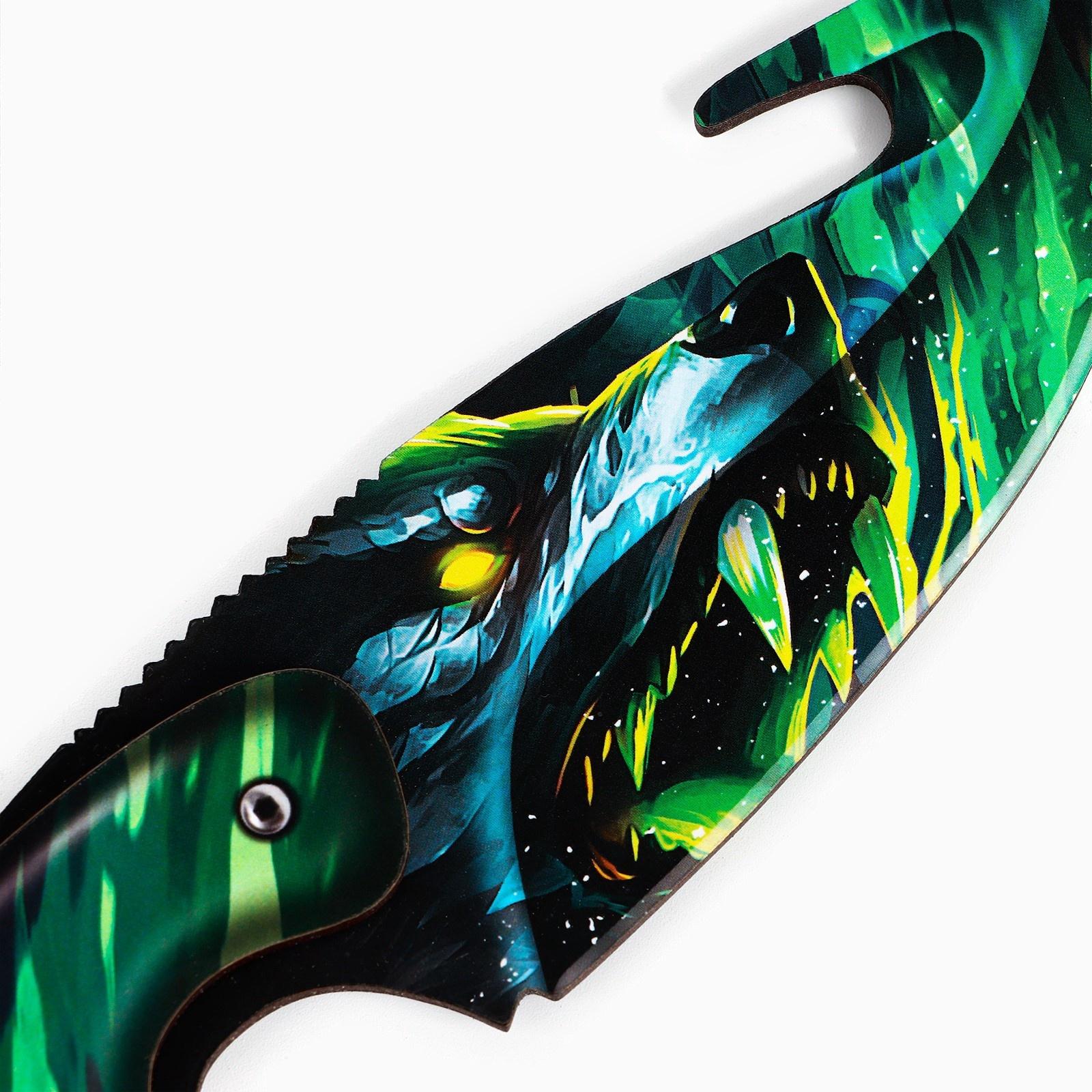 Деревянное оружие «Зеленый» нож кастет, нож-штык, нож тычковый, нож с крюком