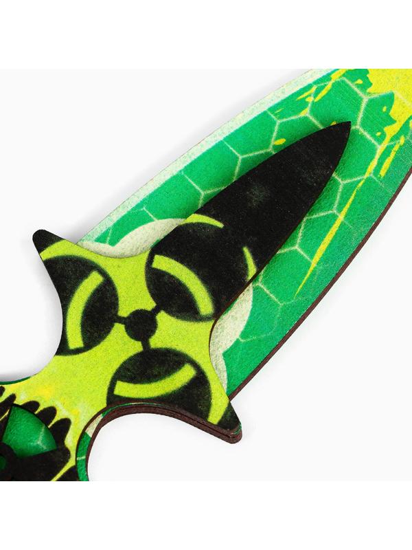 Деревянное оружие «Зеленый» нож кастет, нож-штык, нож тычковый, нож с крюком