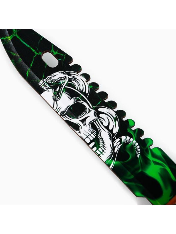 Деревянное оружие «Зеленый» нож кастет, нож-штык, нож тычковый, нож с крюком