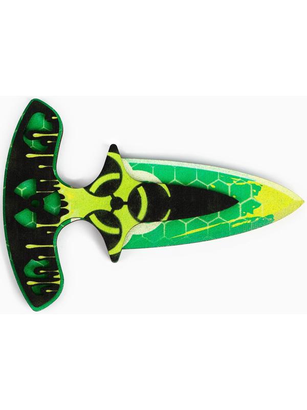 Деревянное оружие «Зеленый» нож кастет, нож-штык, нож тычковый, нож с крюком