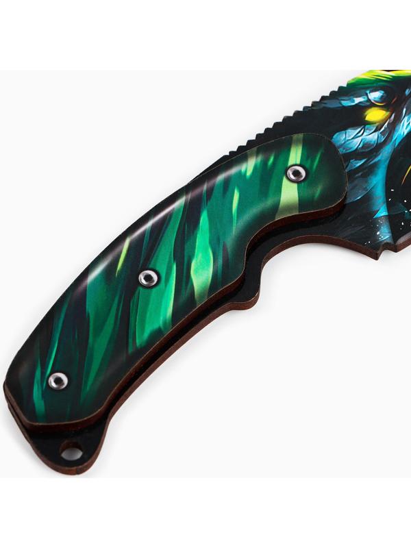 Деревянное оружие «Зеленый» нож кастет, нож-штык, нож тычковый, нож с крюком