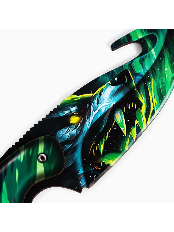 Деревянное оружие «Зеленый» нож кастет, нож-штык, нож тычковый, нож с крюком