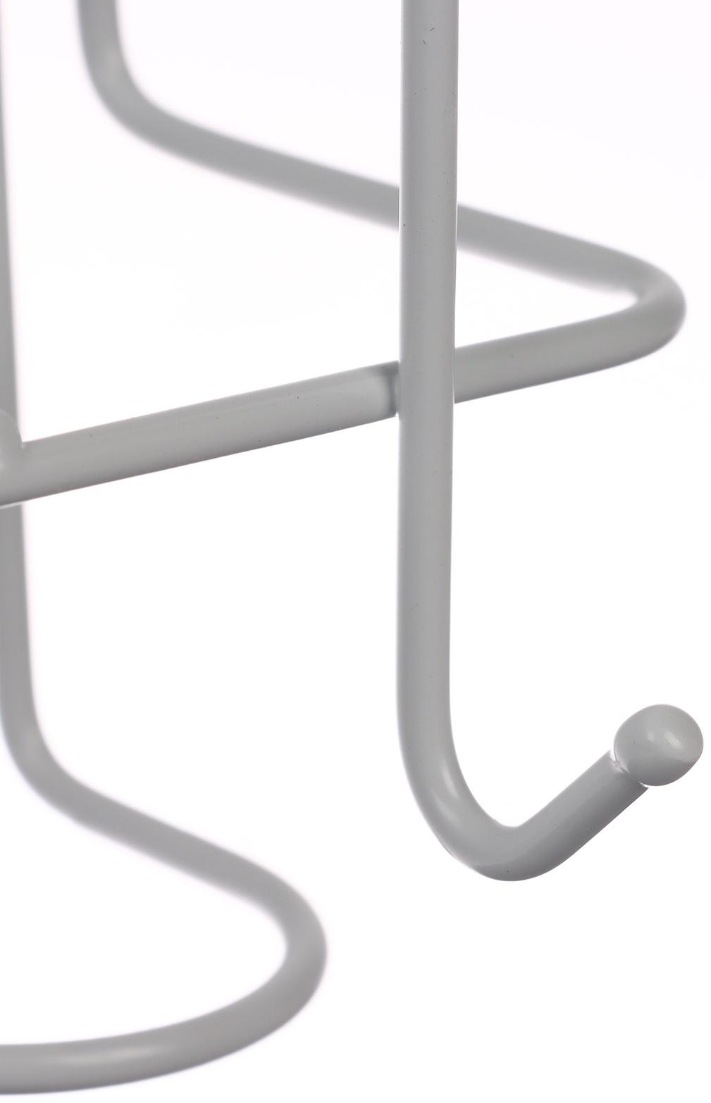 Подставка для зонтов настенная, с крючками, металл, 6,4×13×39 см, белая